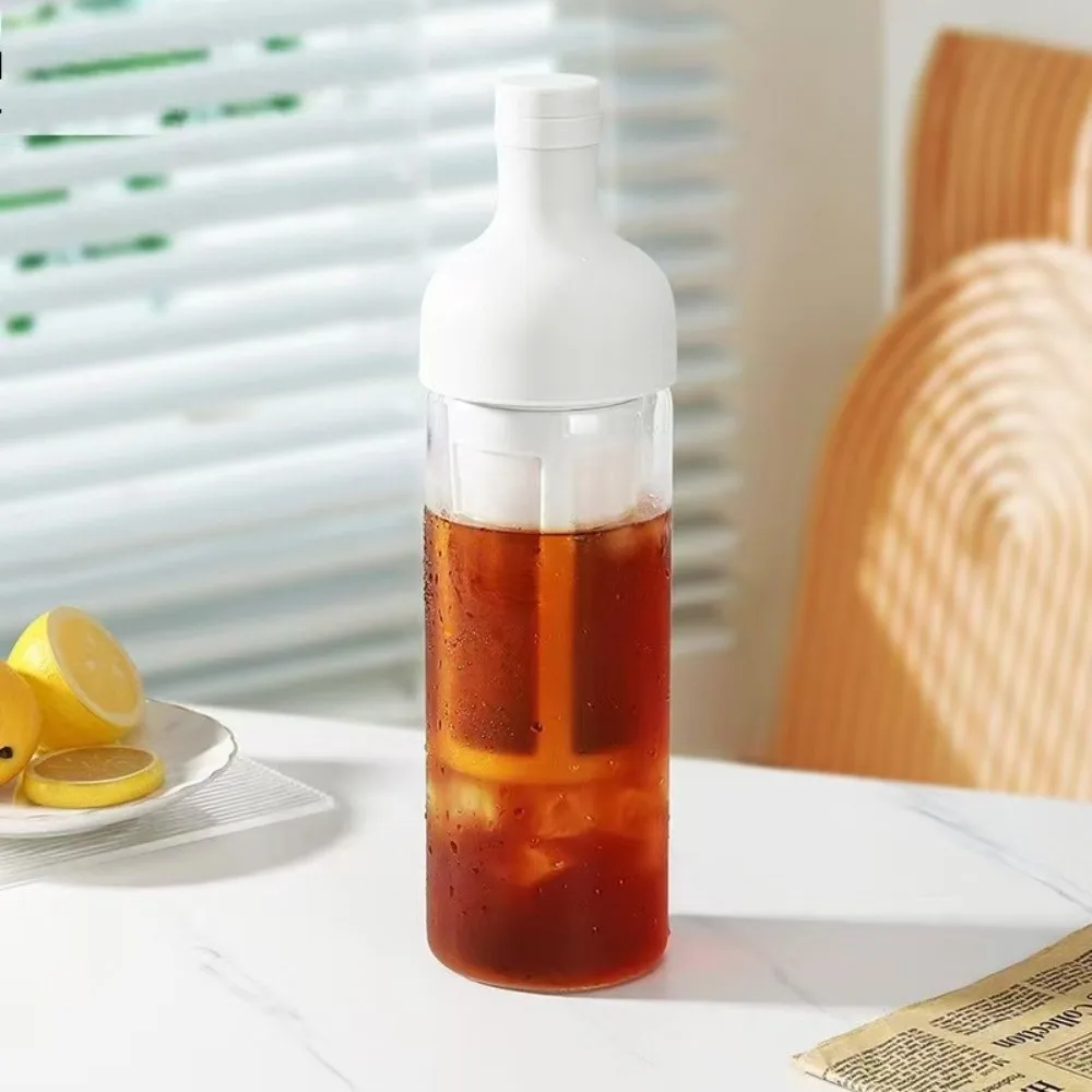 Portable Large Capacity Cold Brew Coffee Pot with Filter Leak-proof Cold Brew Bottle Sealed Transparent Cold Water Jug Party