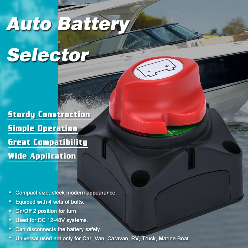 12V-60V 100A-300A For Car Auto RV Marine Boat Battery Selector Isolator Disconnect Rotary Switch Cut