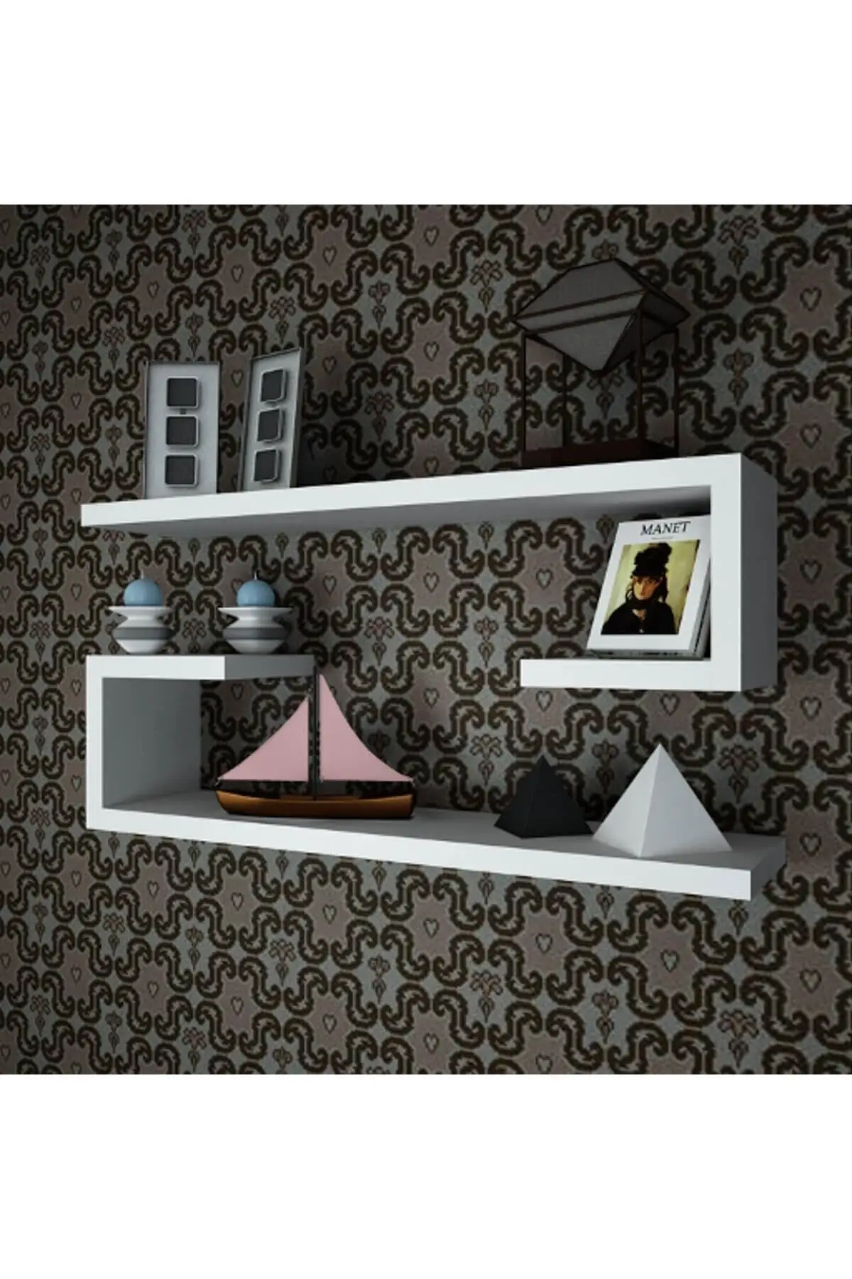 Rak Dinding Model L 2Gang Rak Dinding, Rak Buku, Jardiniere, Rak Dapur, Rak, Rak Tv