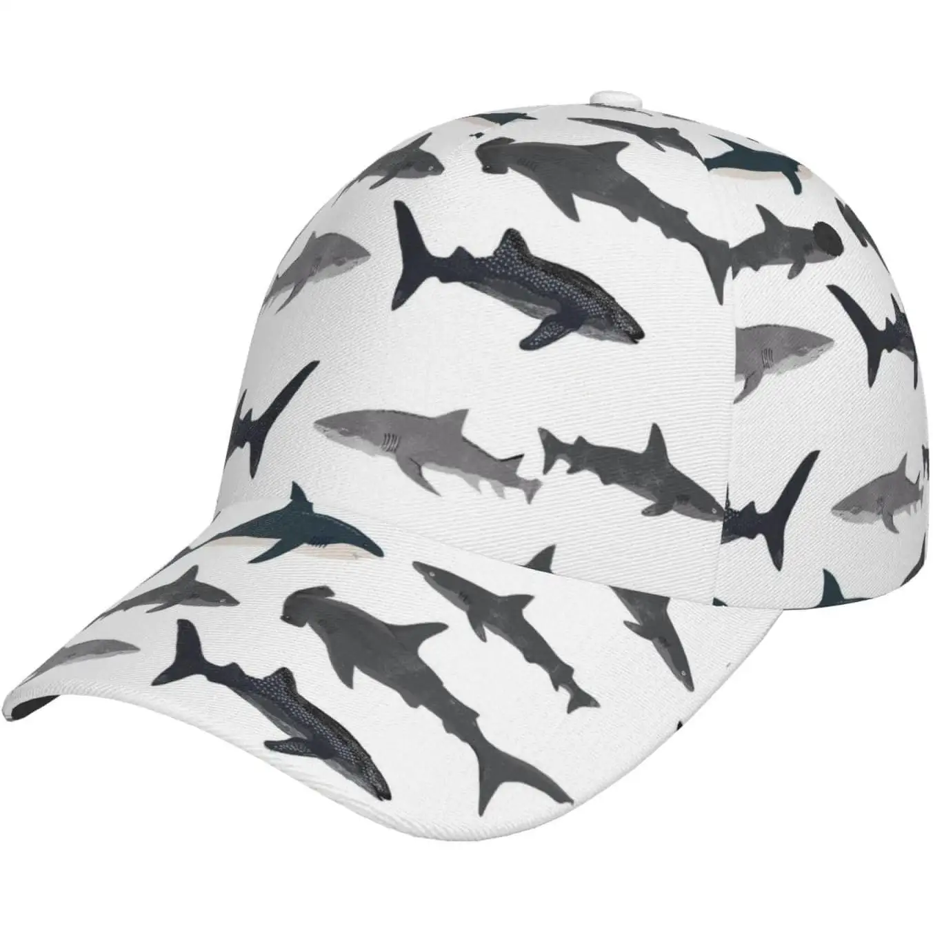Funny Shark Cap Cat Baseball Cap Shark Sun Hat Adjustable Cap Cute Hat Trucker Hat for Women Men