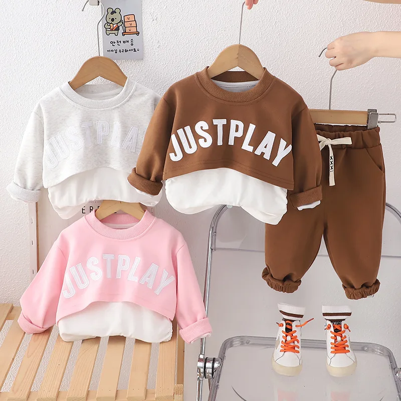 

Girl's suit 2025 new spring autumn children's clothing lovely foreign style female baby net red leisure 3-piece set 80-120cm