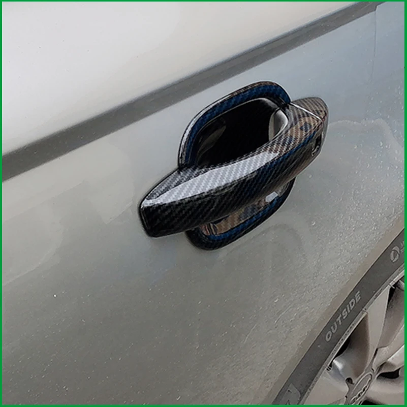 

FOR Audi Q5 2009-2015 Door Handle Bowl CUP COVER STICKER TRIM ABS Carbon Pattern Car Styling Auto Parts Accessories