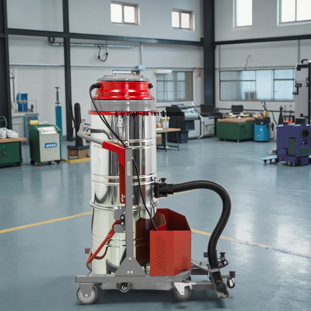 New 100L Industrial High-Power Electric Manual Stainless Steel Vacuum Cleaner 220V