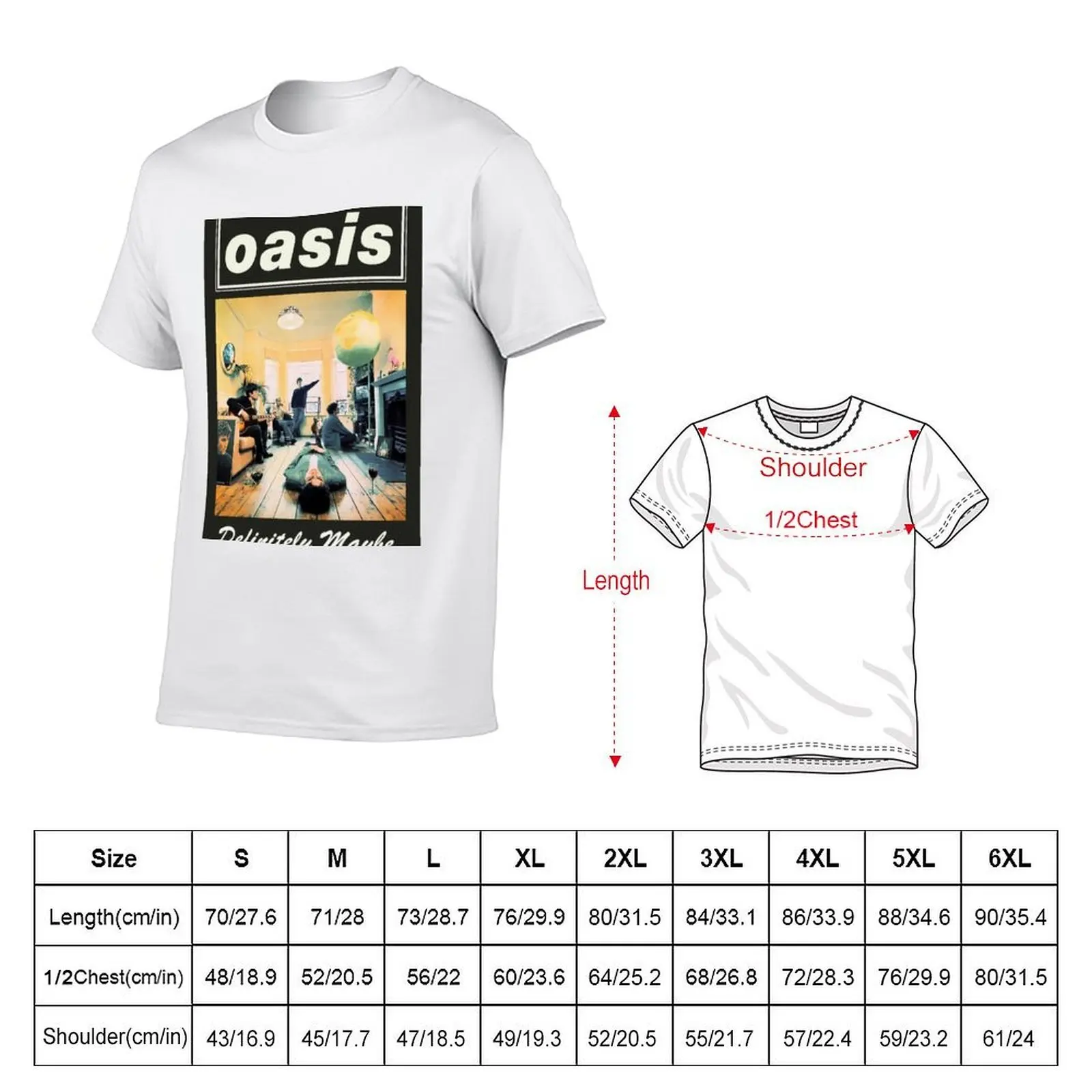 Minimalist O A S I S Definitely T-Shirt man t shirt graphic man t shirt cotton T-Shirt