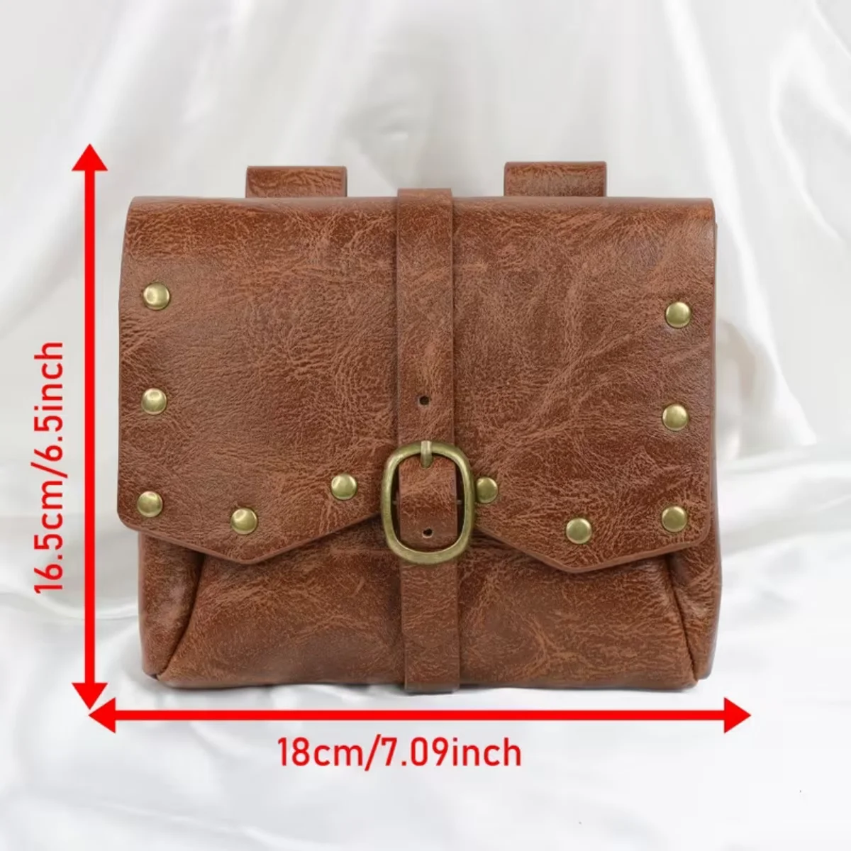 Retro Belt Bag Halloween Carnival Renaissance Medieval Waist Bag with Nordic Viking, Suitable for LARP, COSPLAY Costumes Props