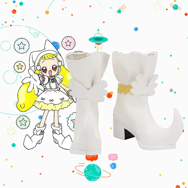 

Hana Makihatayama Boots Ojamajo Doremi Cosplay Boots White Handmade Faux Leather Boots Custom Made