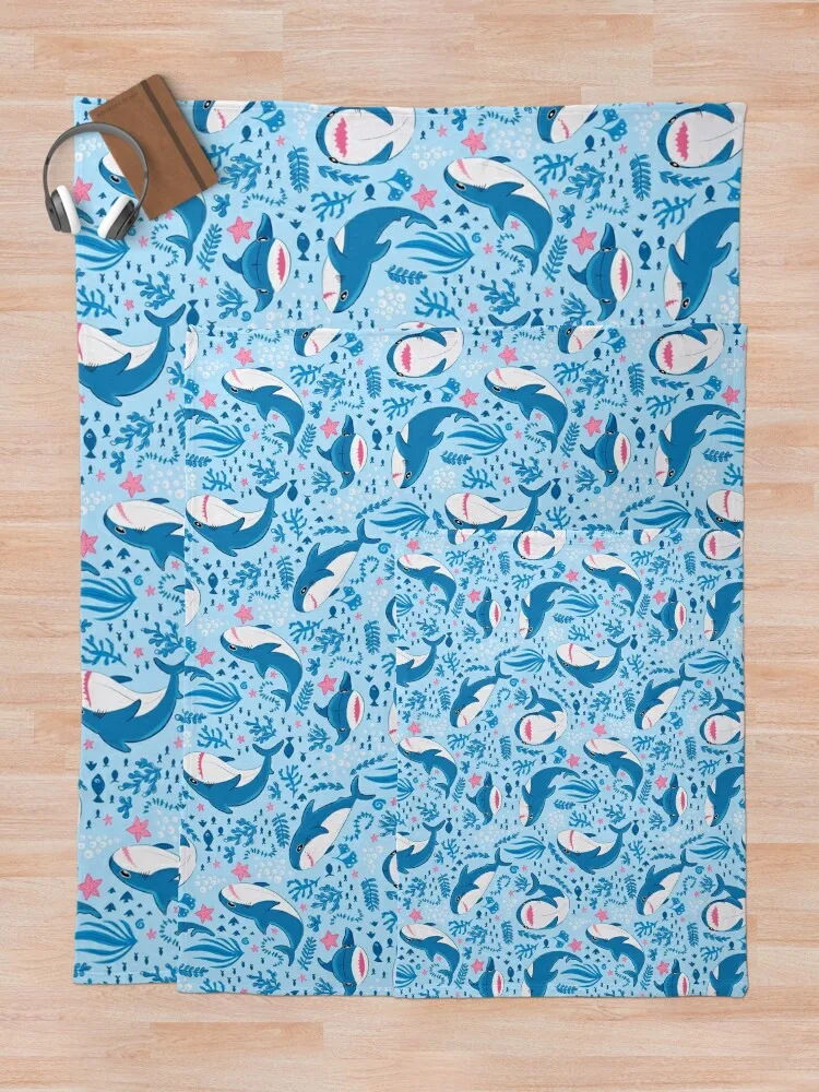 Blahaj shark Throw Blanket