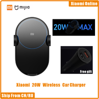 Original Xiaomi Wireless Car Charger 20W Max Electric Auto Pinch 2.5D Glass Qi Smart Quick Charge Fast Charger for Mi