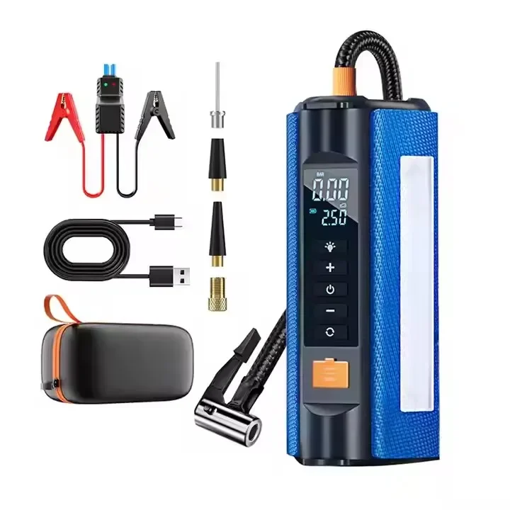 Car Booster To Emergency Starting Battery Capacity 10000mAh 1000A Portable Jump Starter Power Bank And Tire Inflator