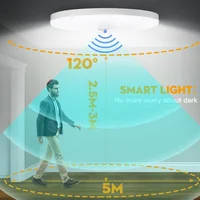 Motion Sensor PIR LED Ceiling Lamp 110V 220V Corridor Bedroom Toilet Light Human Body Induction 5