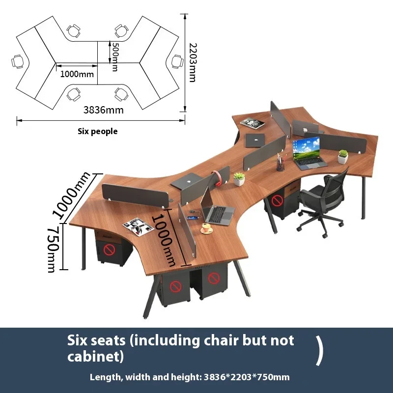 Open Workstation Desk with Table Partition Cubicles Innovative High Quality 2 Person