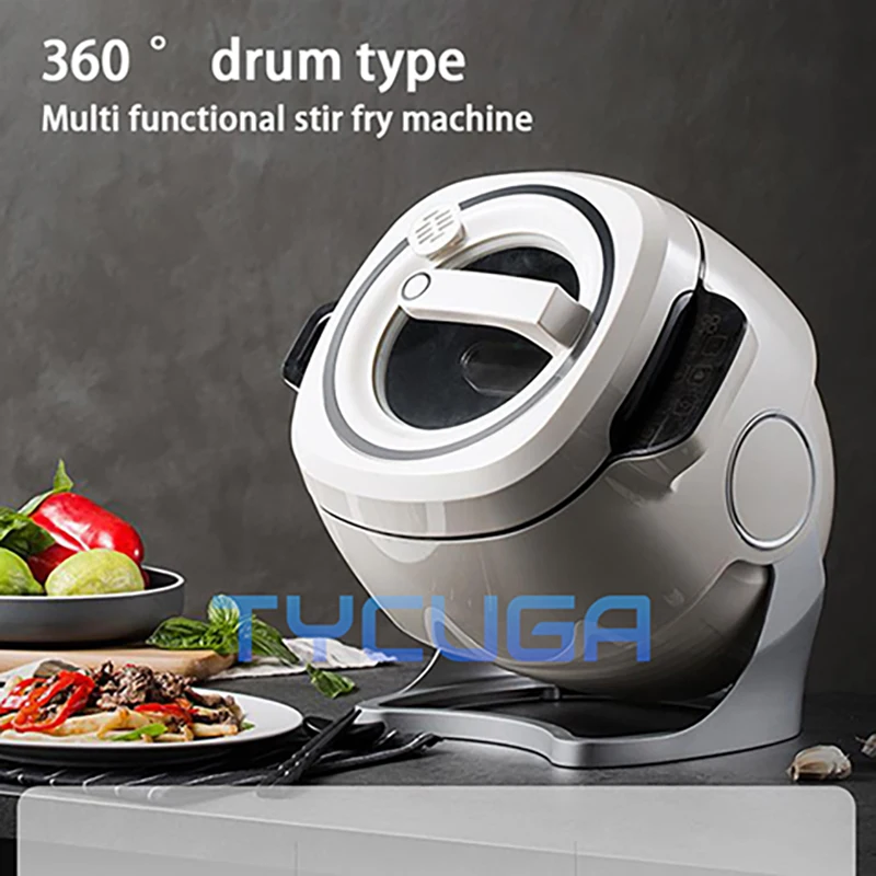 6L Automatic Stir Frying Machine Household 2000W Intelligent Electric Cooking Wok Pot Non-stick Multifunctional Cooker Pot 220V