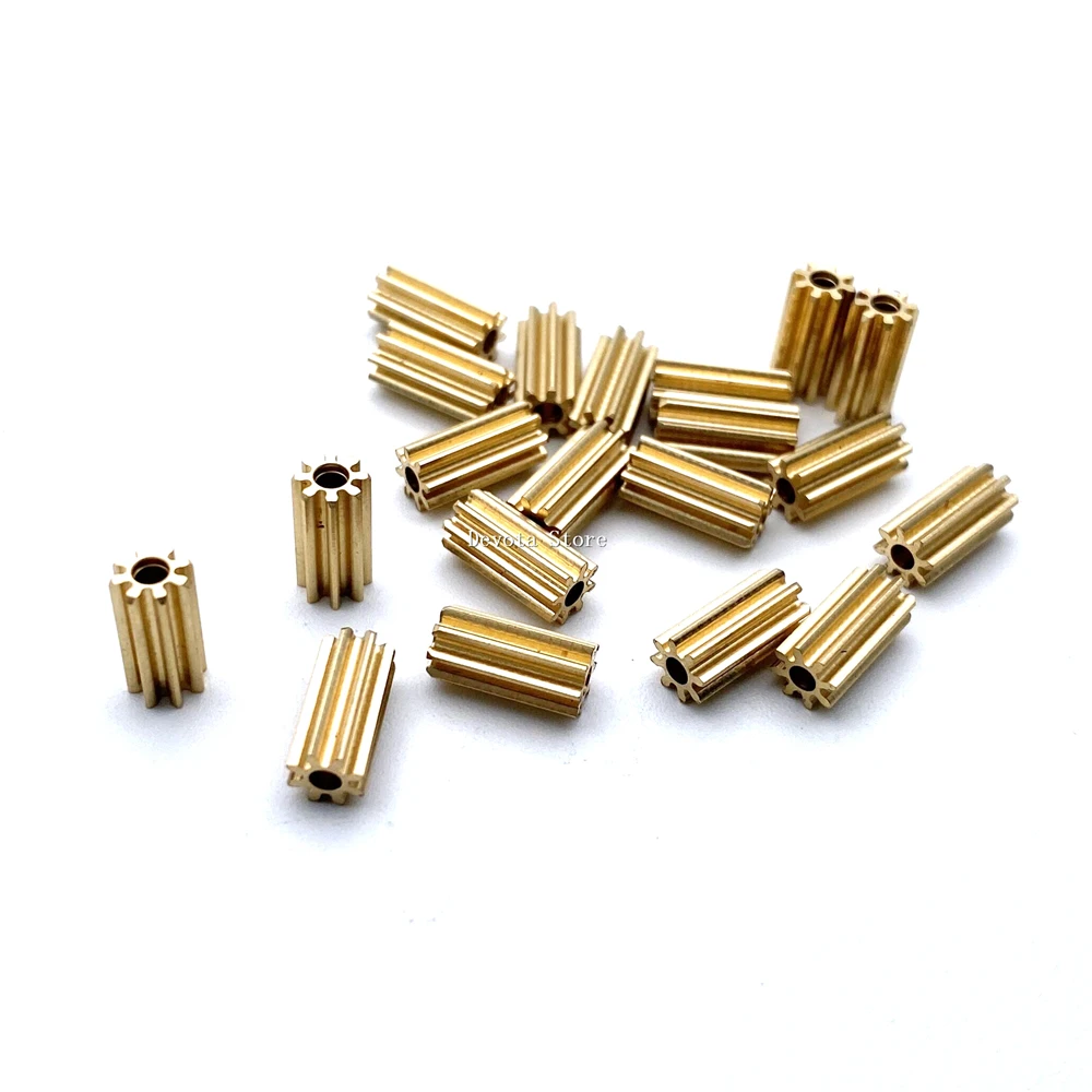 8/10 Teeth Small Copper Gear M0.5 DIY Model 0.5M 8T 10T Hole 2mm Thickness 10mm