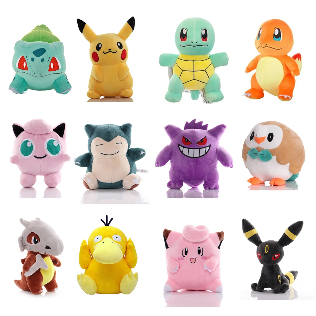 Kawaii Anime Pokémon Plush Doll 20CM Cute Short Plush Stuffed Toy Kids Holiday & Birthday Decor Gift