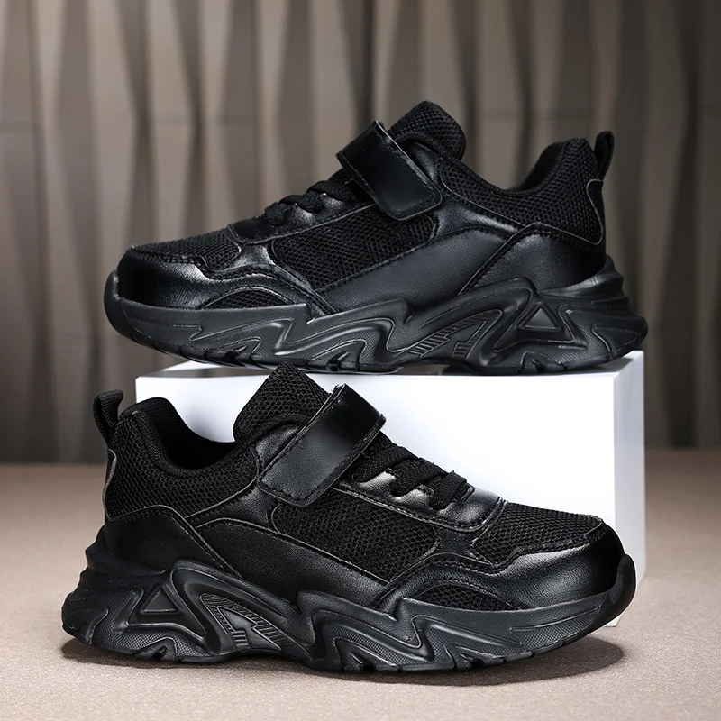 

Children Sneaker Boy Girls Shoes Black White Mesh Lightweight Kids Casual Shoes Tennis Sports Sneaker for Boy Size 28-39