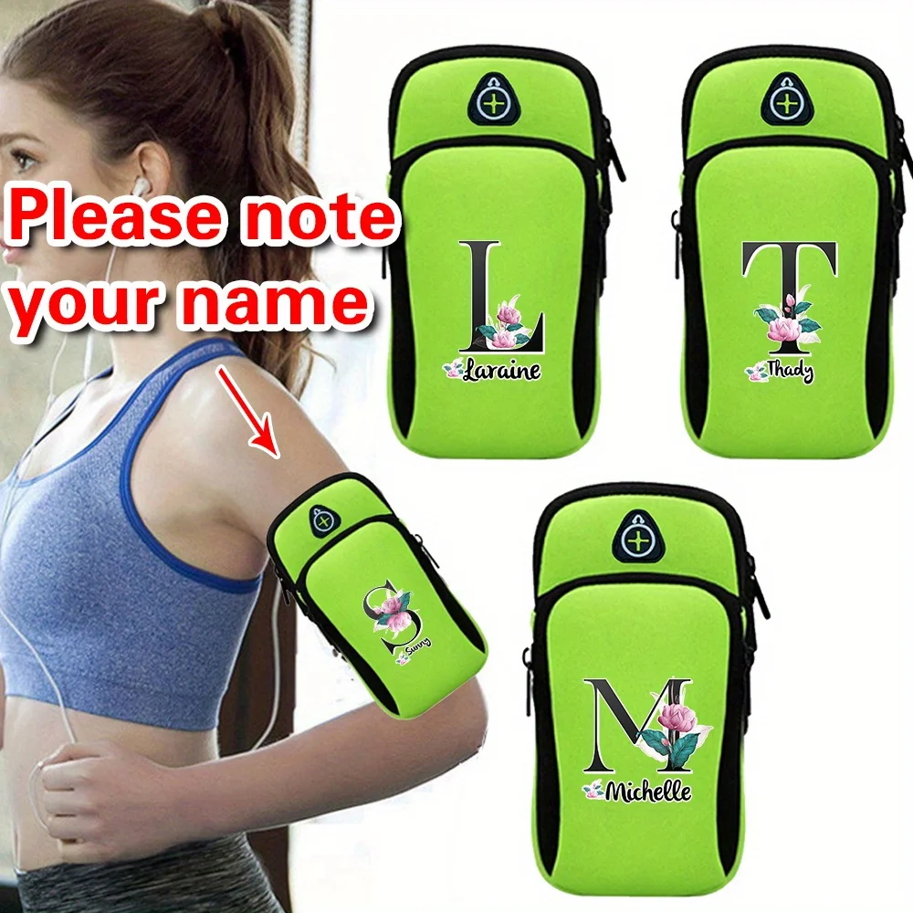 

Customized Name Arm Strap Sports Phone Bag Running Arm Phone Bag Sports Phone Bag Personalized Pink Initial Printing