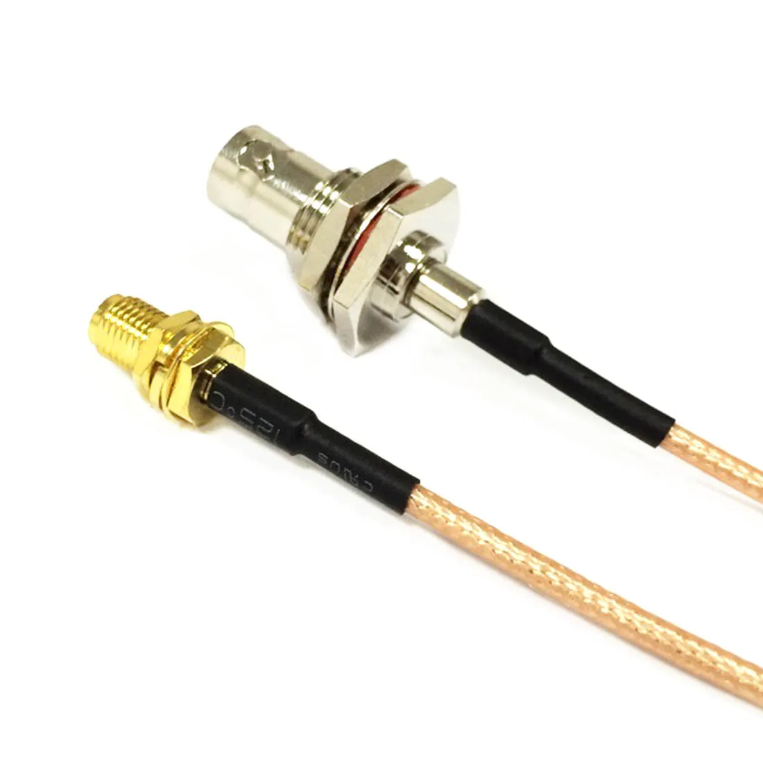 RP SMA Fêmea Jack para Pigtail Feminino BNC, Cabo Coaxial RG316, Novo Cabo de Extensão, 15cm, 6 Polegada