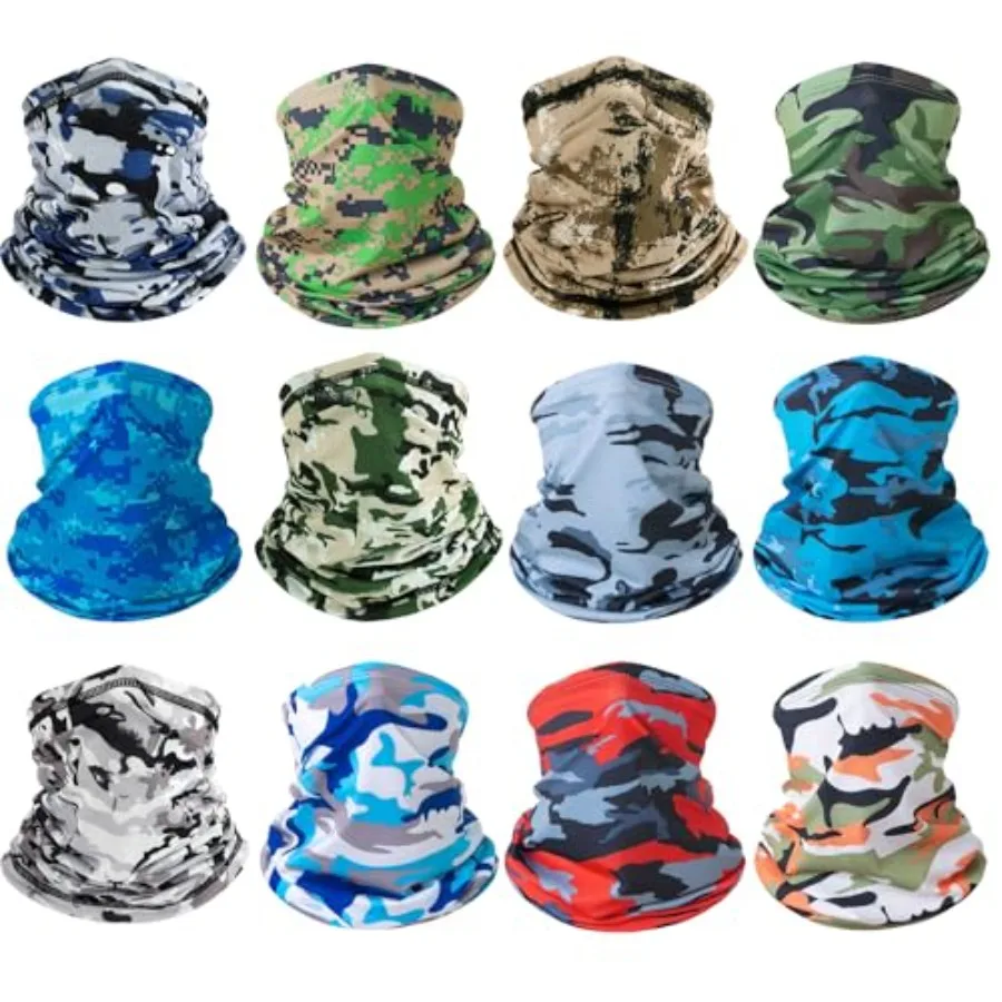 

12Pack Summer Balaclava Face Mask Sun UV Protection Hood Breathable Face Mask for Men Women