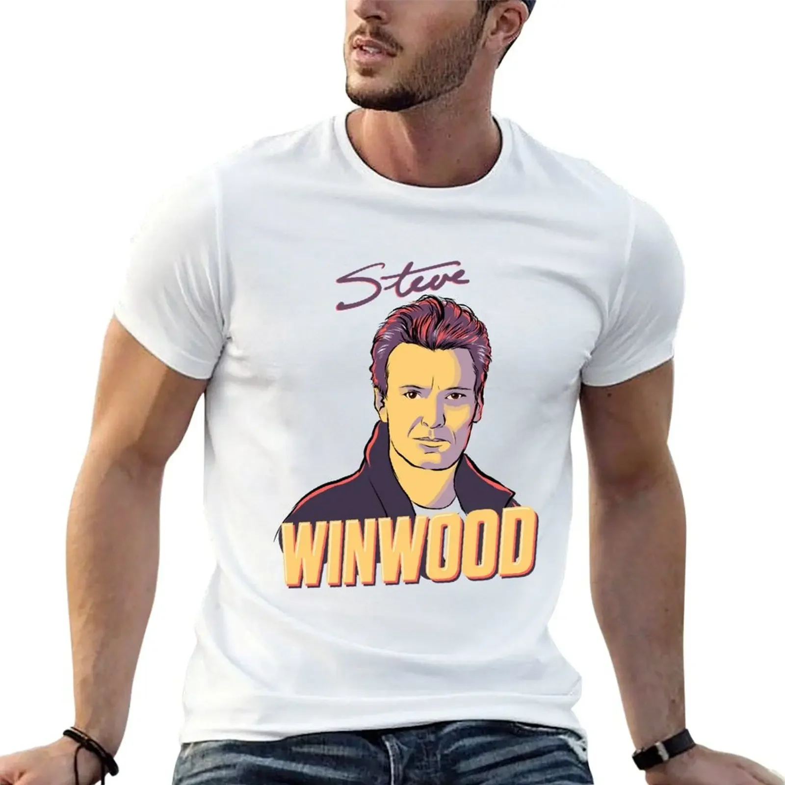 Steve Winwood T-Shirt summer clothes Short sleeve tee luxury clothing labubu slim fit t shirts for men