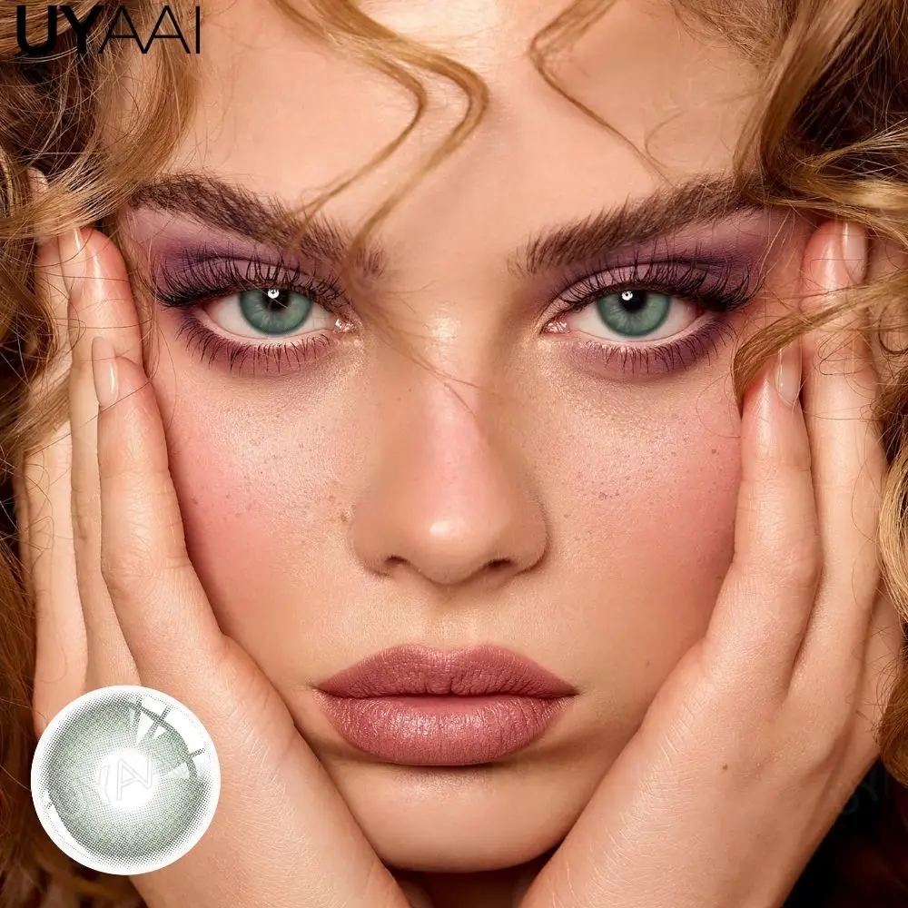 UYAAI Kleopatra-Serie Farbkontaktlinsen für Augen, braune Farblinse, blaue Augen, Kontakt-Make-up, Schönheit, farbige Schüler, grau, natürlich – Detail 26