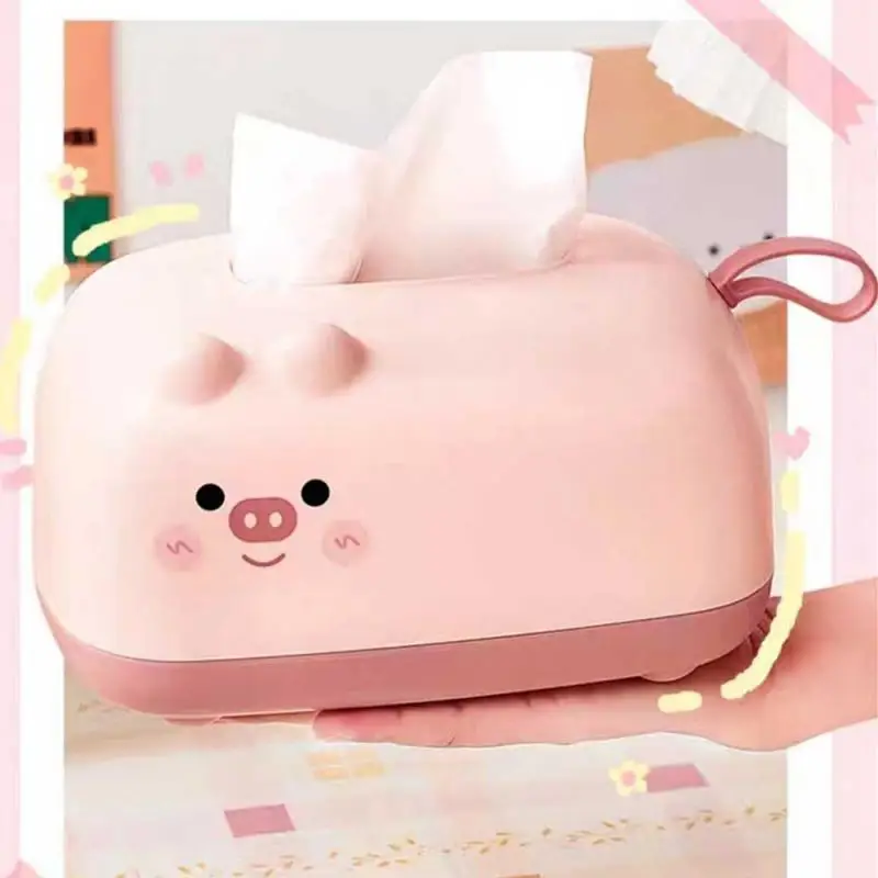 Tissue Holder Large Caliber Cat Shape 19x12x10cm Living Room Decoration Tissue Box Cartoon Smooth Edge Storage Organizer Cute