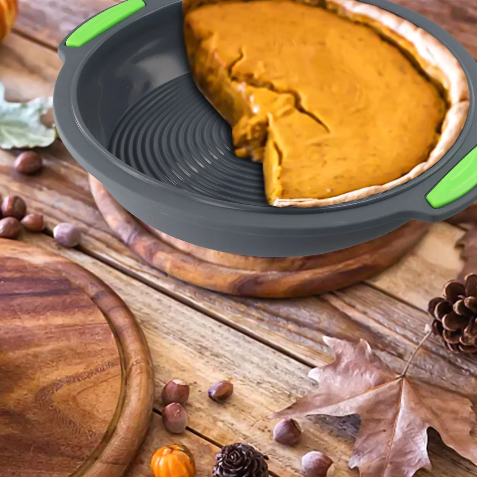 

10 Inch Silicone Round Cake Pans for Baking Birthday Cakes Layer Cakes and Cheesecakes Nonstick and Easy Release