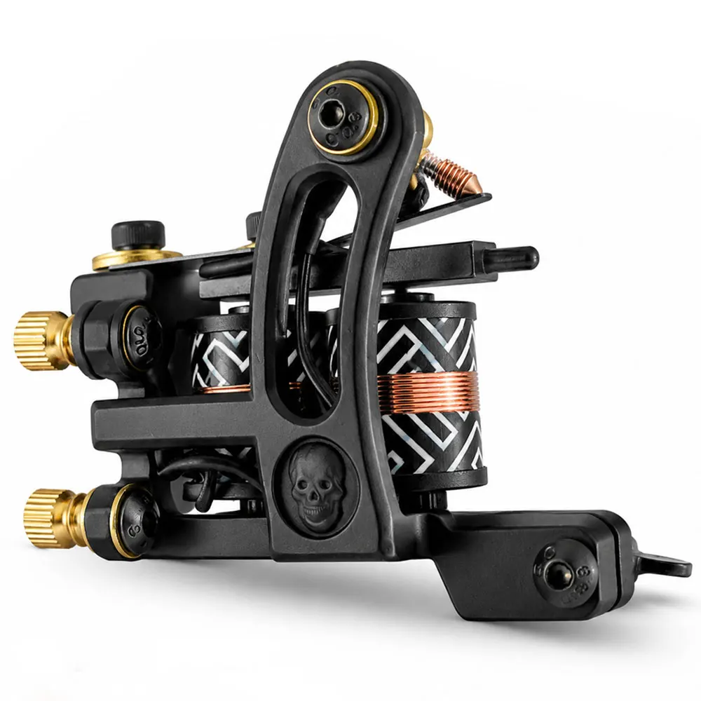 10 Wraps Coils Tattoo Machine Dual Coils Cast Iron Handmade Warps Coils Tattoo Guns For Liner Shading Tattoo Machine Supply