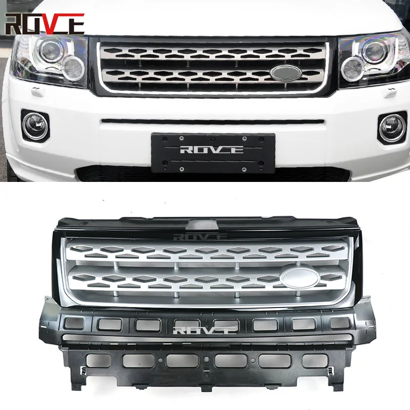 ROVCE Front Grille Bumper Mesh Grill For Land Rover Freelander 2 LR2 2010 2011 2012 2013 2014 2015 2016 Car Accessories ABS