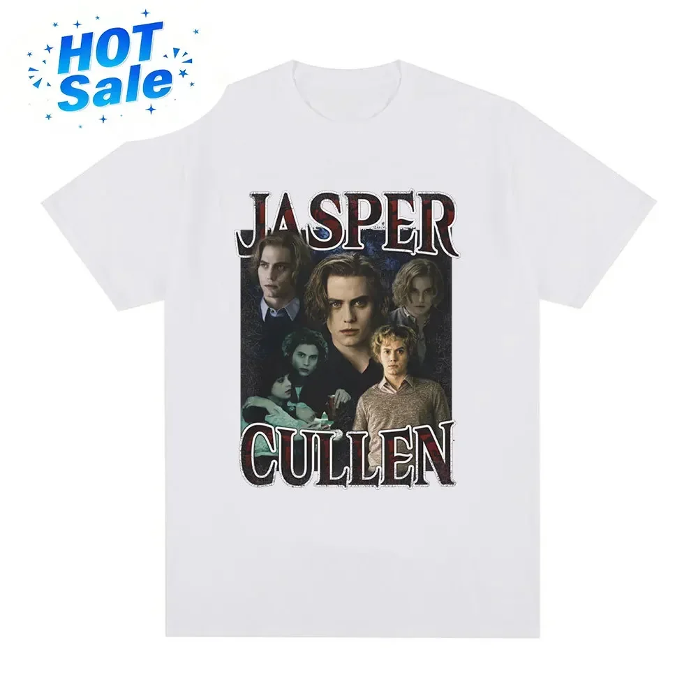 Movie Twilight Jasper Cullen Vampire Robert Pattinson Edward Cullen T Shirt Men Women Vintage Oversized T-shirt Cotton T-shirts