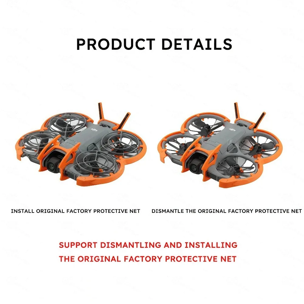 For DJI Neo 2 Protective Case Kit 3D Printed ABS Material All Around Protection Includes A Tail Wing Lightweight Design