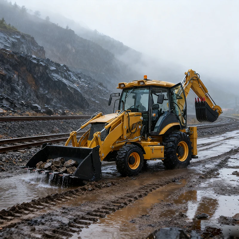 Convenient Maintenance Climbing traction chassis mini track backhoe loader backhoe loader chair 5 ton backhoe loader