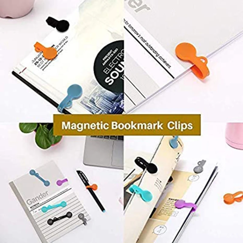 1/5Pcs Magnetic Data Clips Organizer Soft Silicone Storage Clips Earphone Wire Ties Cable Wraps Manage for Home Office School