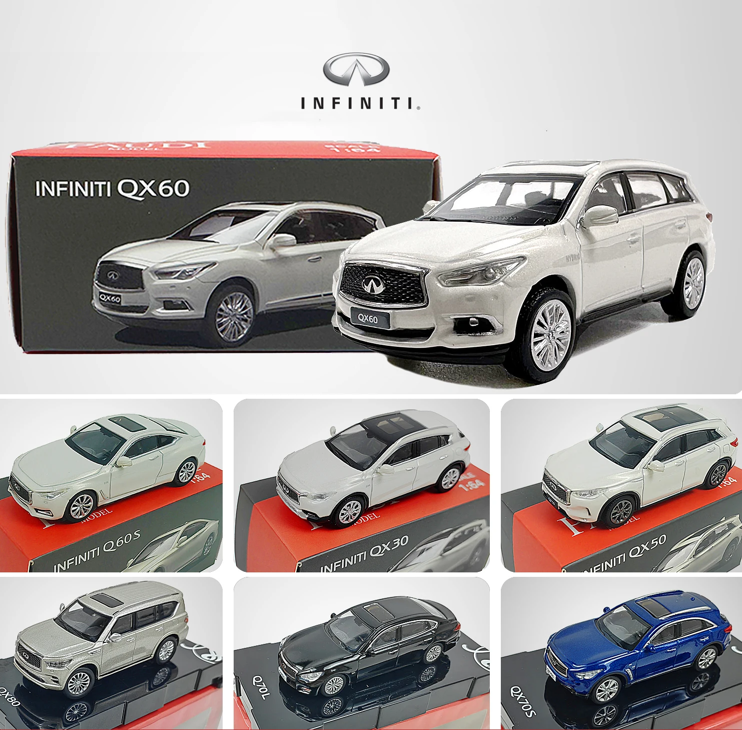 

1:64 INFINITI Q70 QX60 QX70 QX80 QX30 QX60 Alloy Car Diecasts & Toy Vehicles Car Model Miniature Scale Model Car For Children
