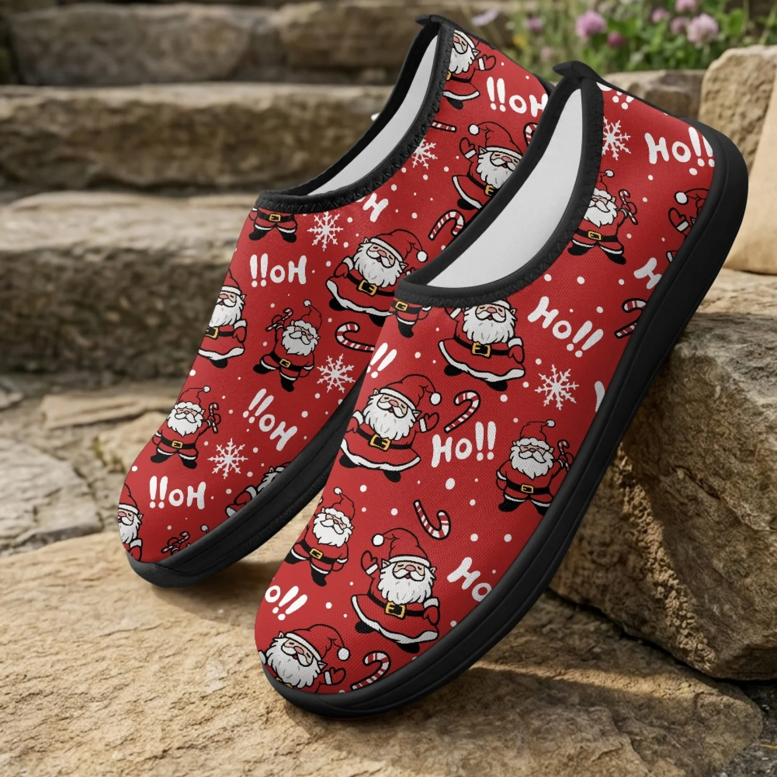 PENSTROLL Santa Claus 2026 New Wide Toe Zero Drop Shoes for Men Polyester & EVA Barefoot Minimalist Shoes Casual Shoes