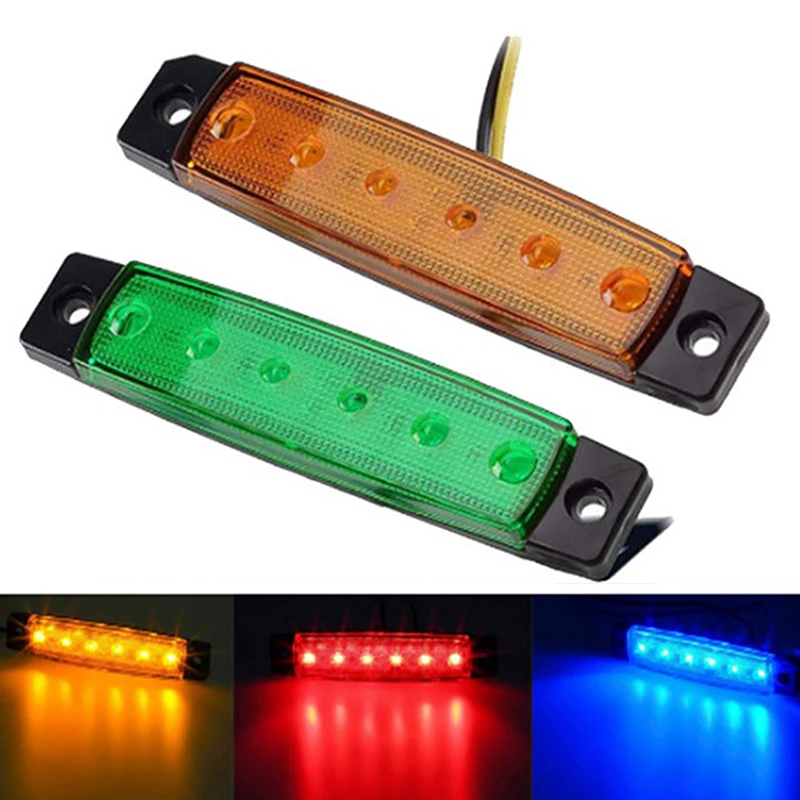 12V 6 SMD LED coche autobús camión remolque camión indicador lateral luz lámpara lateral