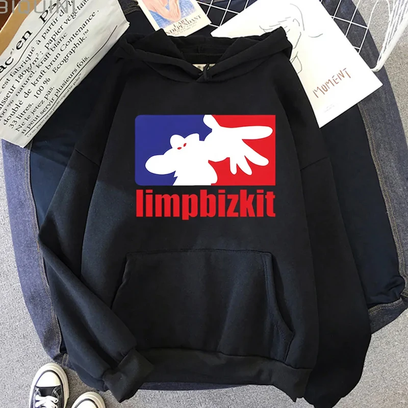 Limp Bizkit 여성용 그래픽 프린팅 후디, 가을 라운드넥 긴팔 스트리트웨어 풀오버 상의, 남녀공용 하라주쿠 맨투맨