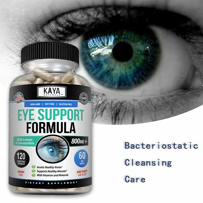 Eye Vitamins Lutein, Zeaxanthin and Bilberry Extract, Improve Eye Fatigue and Dryness, Improve Vision Health