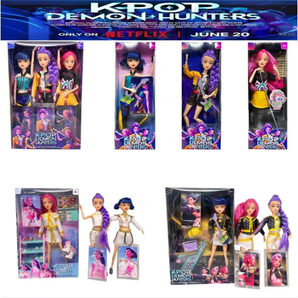 

HOT KpopDemon Hunters Action Figure New K-POP Demon Slayer Vinyl Doll Lumimila Zoey Desktop Ornament Toy For Kid Gifts