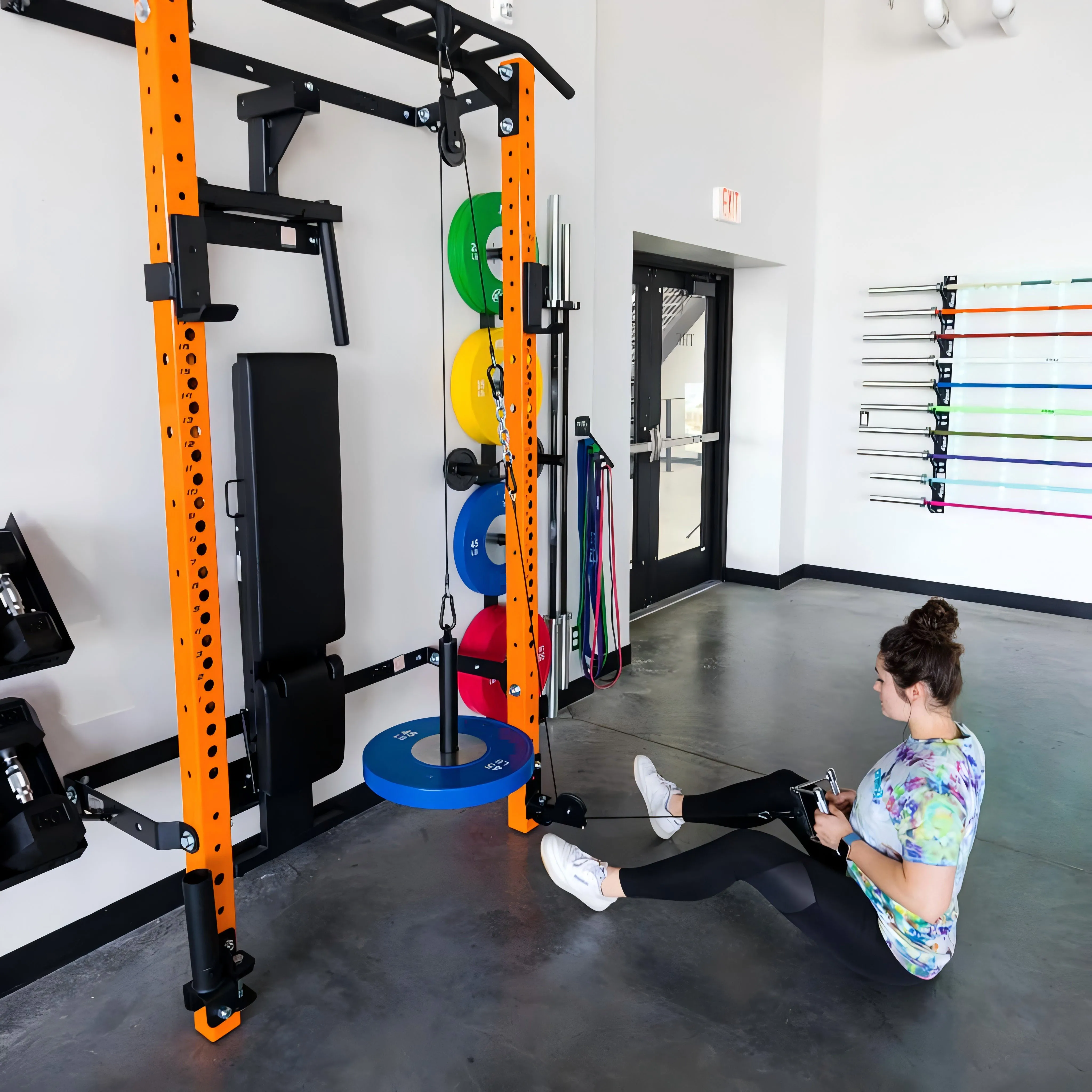 High-Quality Pulley System Cable Attachment for Fitness Equipment - Durable Steel with Adjustable Design