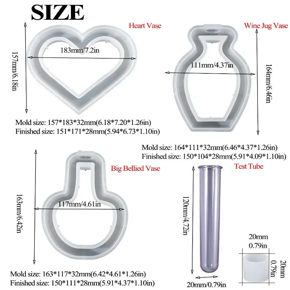 Простая в использовании силиконовая форма для скандинавской вазы, креативные 3D формы для литья, цветочные композиции, украшения, сделай сам, форма для вазы из смолы, ремесла