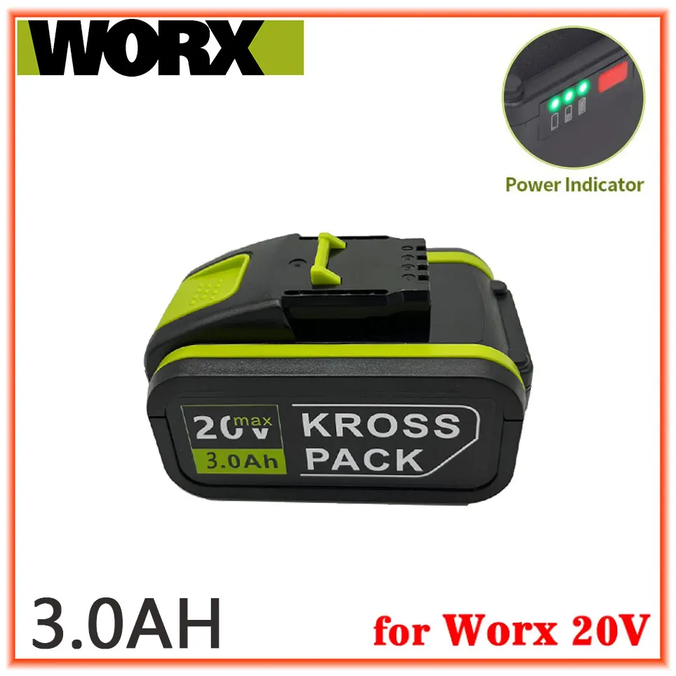 

6000mAh 5.0Ah Original Worx 20V Battery Li-ion Battery WA3553 WA3551 WA3572 WA3553 WX390 WA3551 WX176 WX178 WU268 D