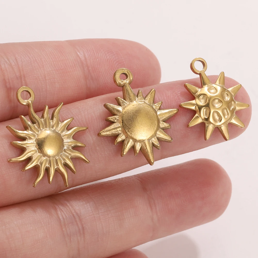 

5pcs/Lot Stainless Steel Casting Sunburst Sun Star Charms Pendant for DIY Necklace Bracelet Earrings Jewelry Accessorie Wholesal
