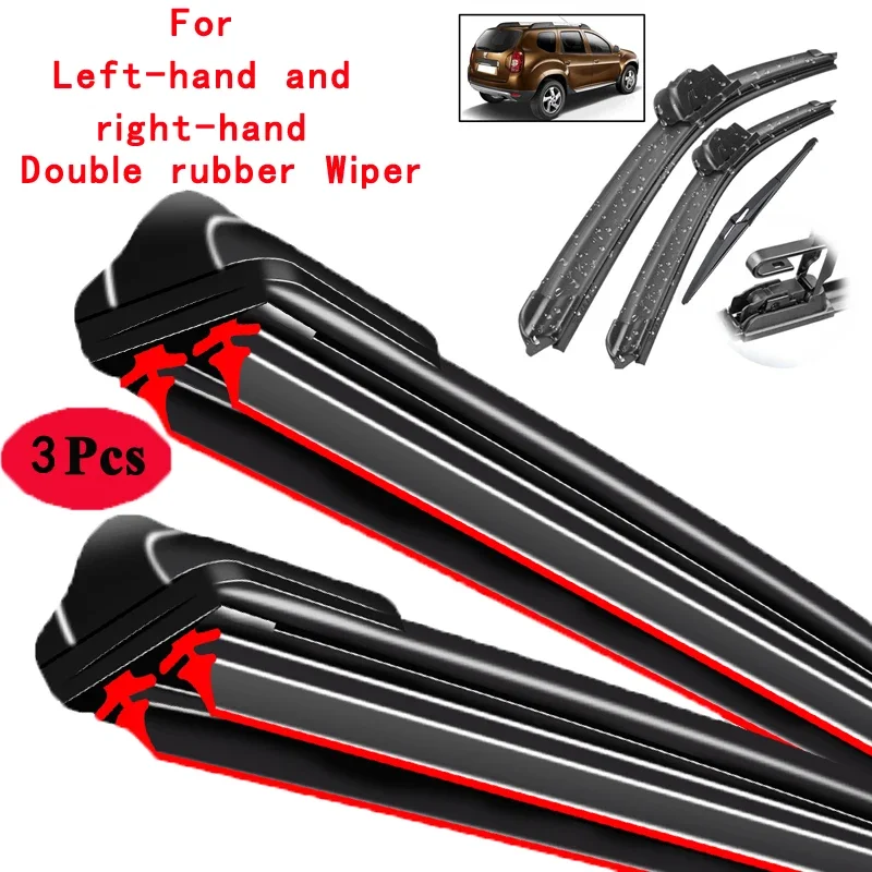 

Car Wiper Front & Rear Wiper Blades Set Kit For Dacia Renault Duster MK1 2009 - 2013 Windshield Windscreen 20"+20"+12"