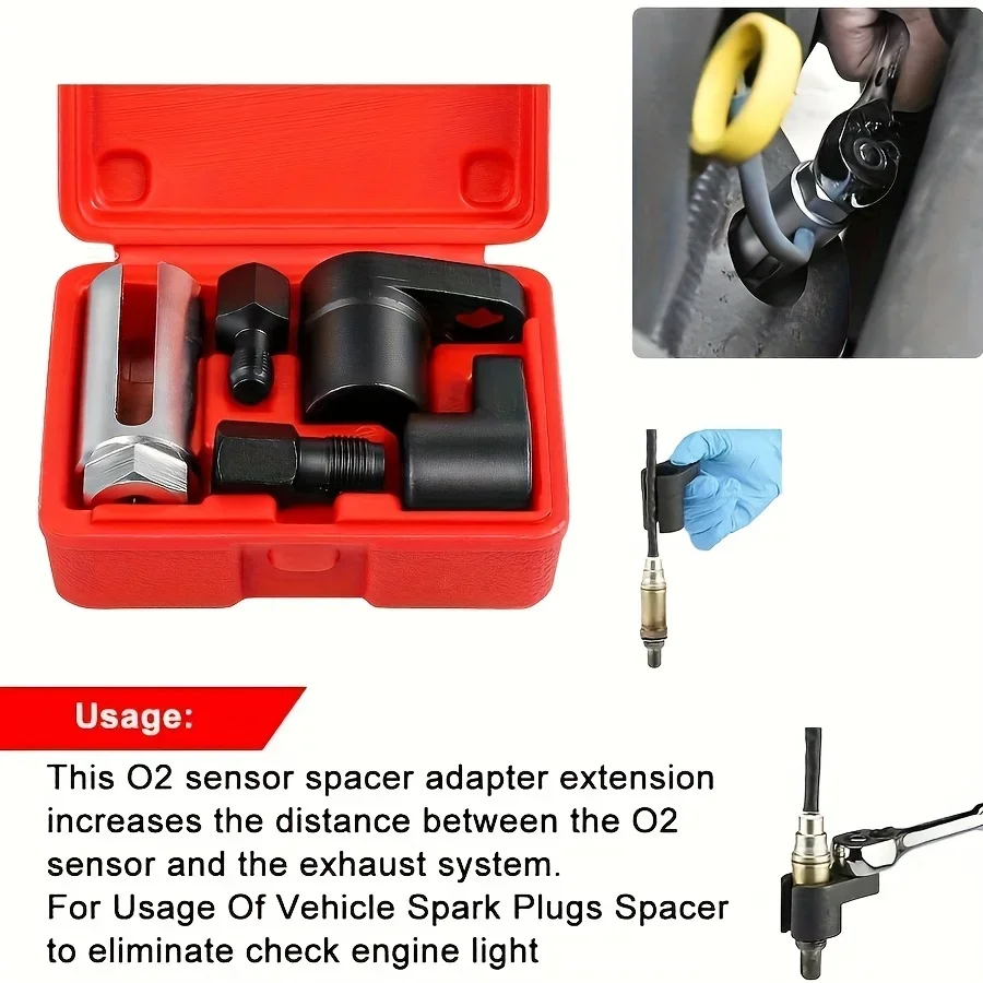 

Automotive Oxygen Sensor and Thread Tracer Set -5-piece Oxygen Sensor Sleeve Tool for Sensor Disassembly