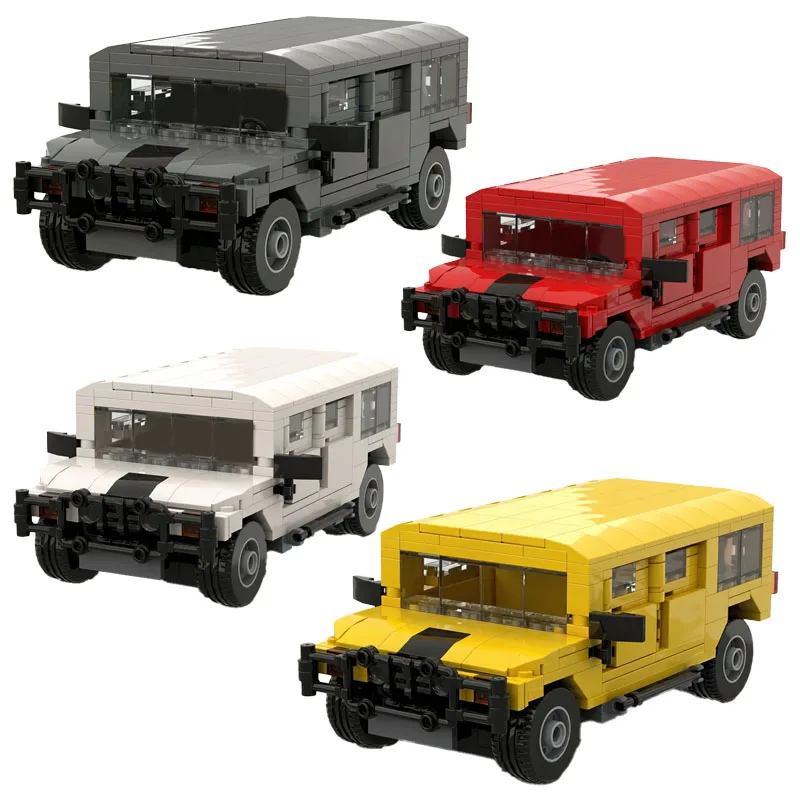 moc-258279-building-block-pickup-truck-car-model-ornament-407-pieces-children's-educational-birthday-christmas-new-year-toy-gift