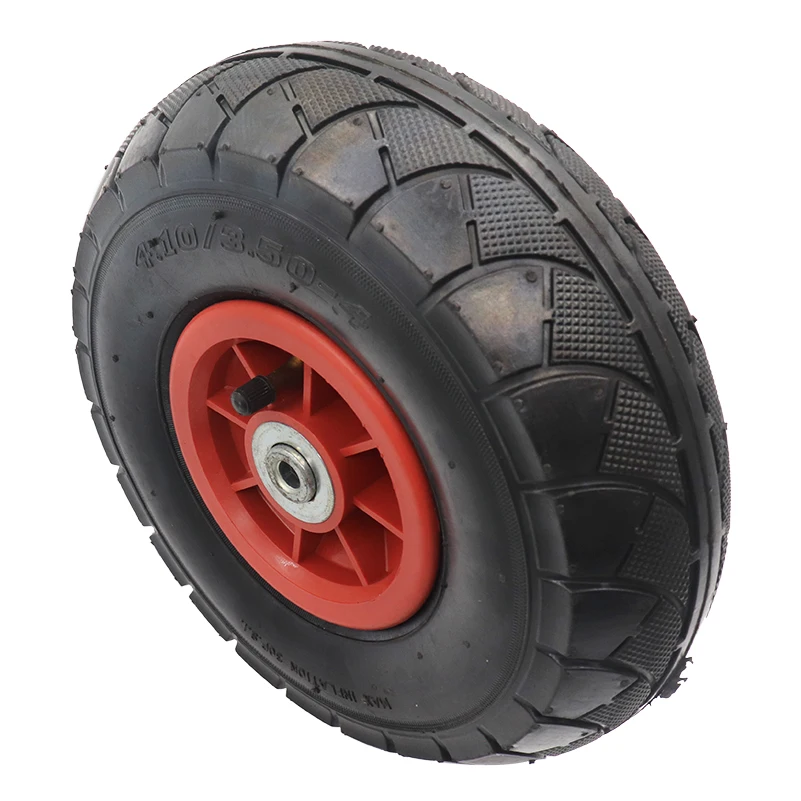 4.10/3.50-4 Rubber Inflatable Wheels Suitable for Handcart Transport Wheels Tires Tire Accessories