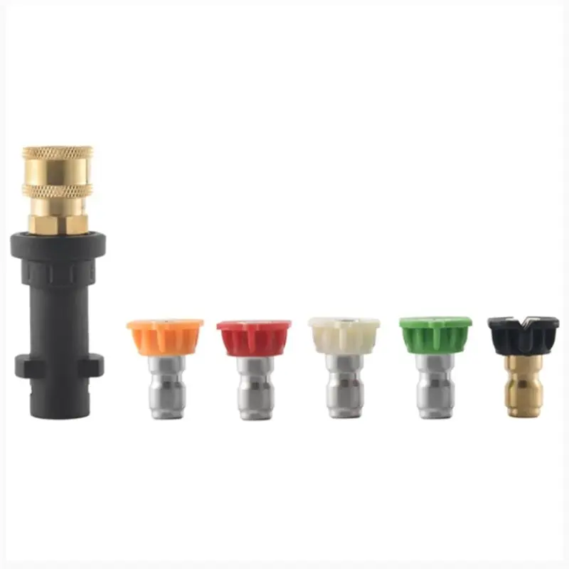 

Прочный адаптер для пистолета для мойки высокого давления с латунным гнездовым быстроразъемным разъемом 1/4 дюйма для автомобильной чистки серии Karcher K Easy Ins