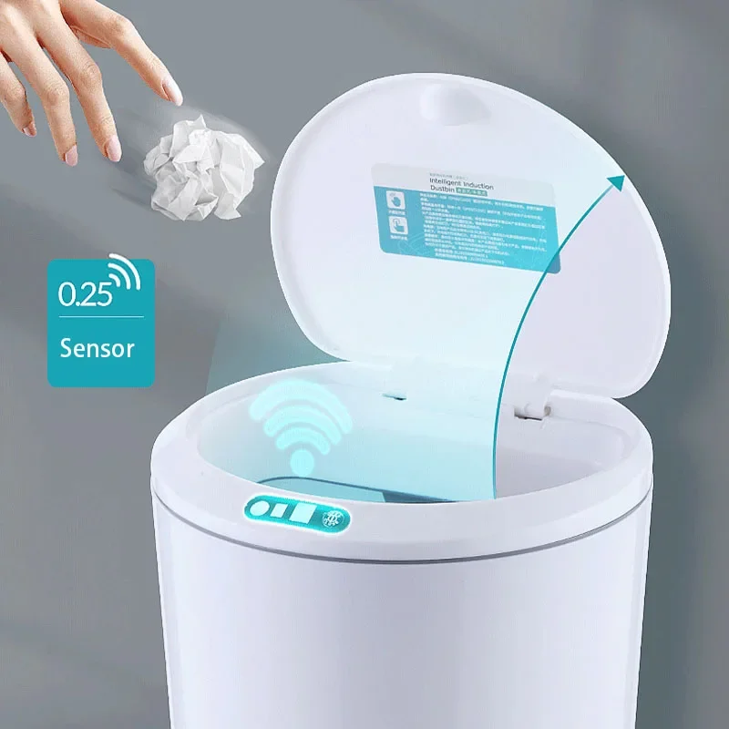 

3/5L Smart Sensor Trash Can for Kitchen Desktop Car Electronic Auto Household Bathroom Toilet Waterproof Narrow Seam Sensor Bin