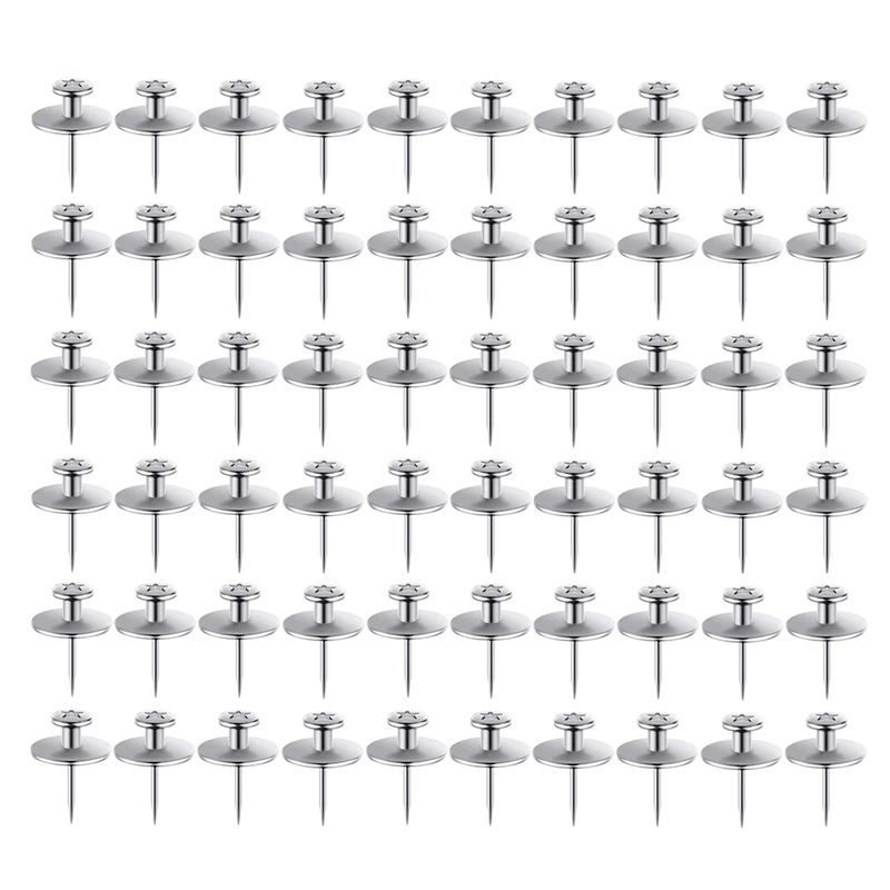 60Pack Double Headed Picture Hanging Nails, Picture Nails, Tacks For Wall Hangings, Wall Pins For Hanging