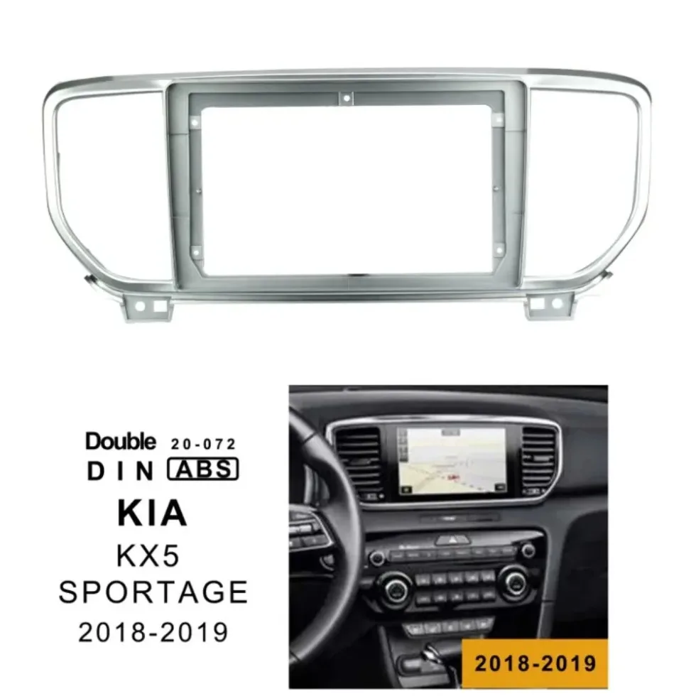 Car Audio Fascia Frame Stereo Dashboard  Installation Adapter Kit Android  Radio  Panel for Kia KX5 SPORTAGE QL 2018-2019